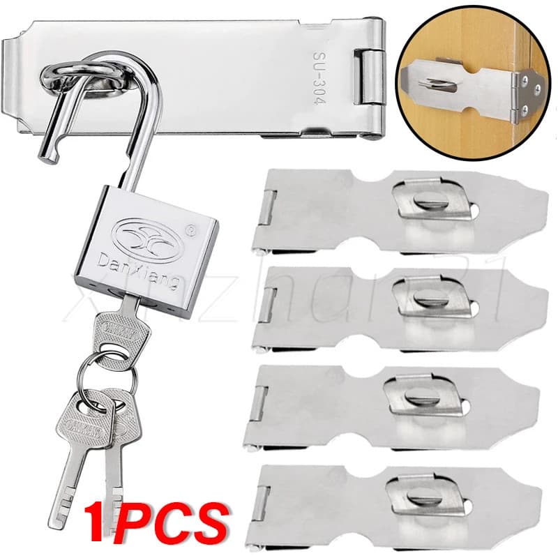 Porta Hasps De Aço Inoxidável/Fechaduras De Armário/Fechadura De Acessórios De Ferragens Anti-Roubo Hasp/Fivela De Segurança /