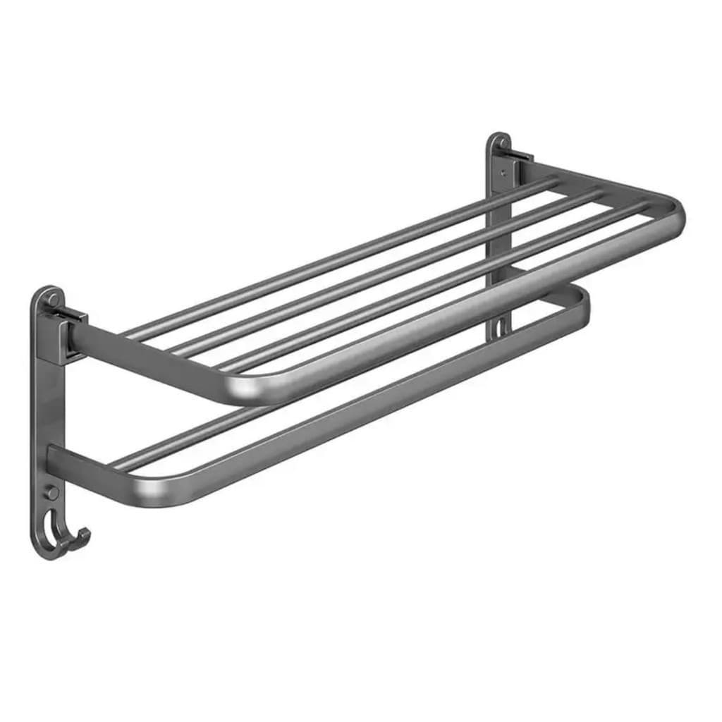 Porta Toalha Suporte Toalheiro Duplo em Aço Inox Premium