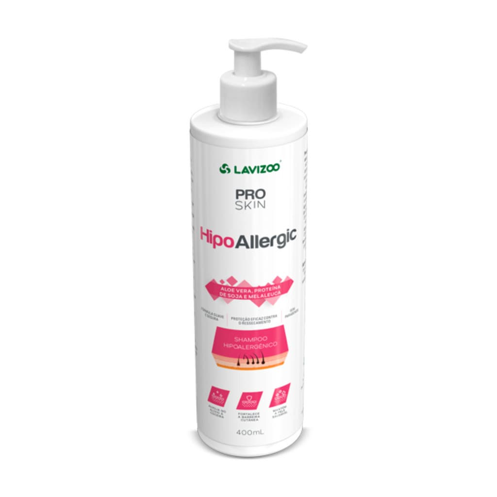 Shampoo Hipoallergic Pro Skin Cachorro Pele Sensivel 400ml
