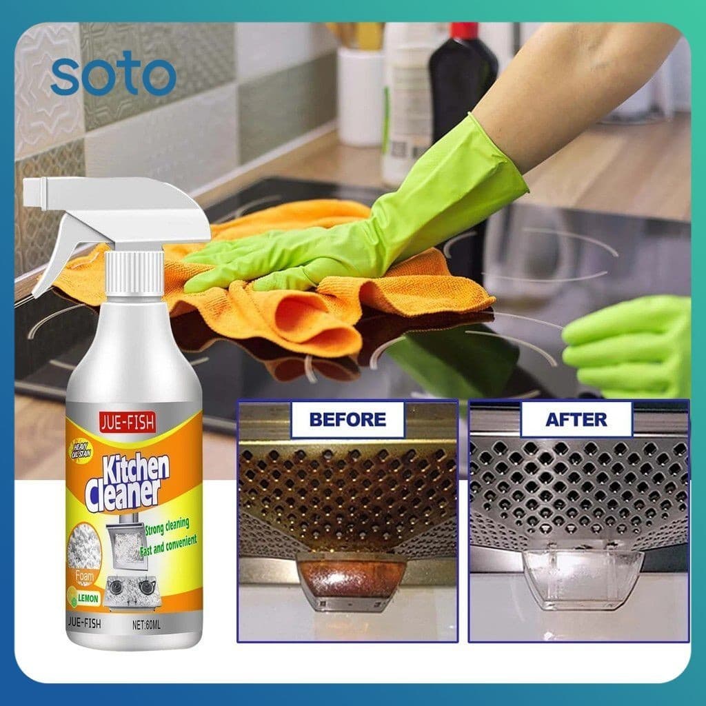 Soto Limpador De Espuma De 60ml, Removedor De Manchas De Graxa De Cozinha, Desengordurante, Limpador De Espuma, Produtos