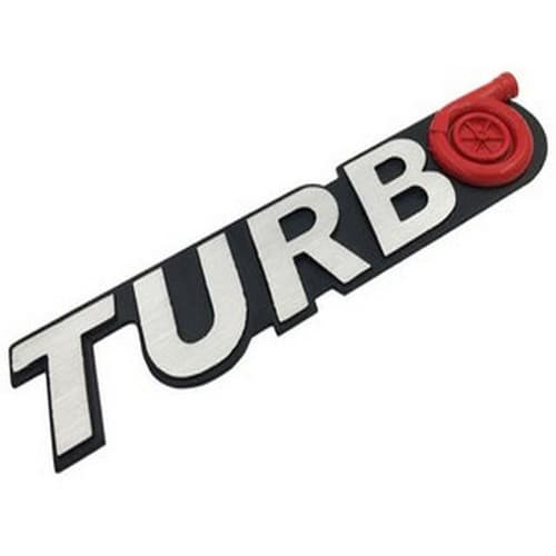 Emblema Turbo Metal 16cm Cruze Onix Chevrolet Gm Ford Turbin