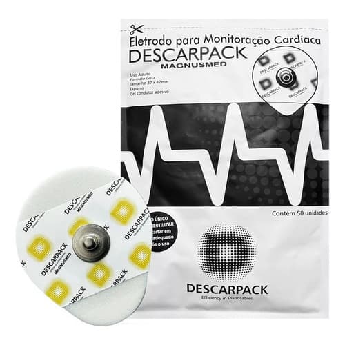 Eletrodo Ecg Monitoração Cardíaca 500un Descarpack