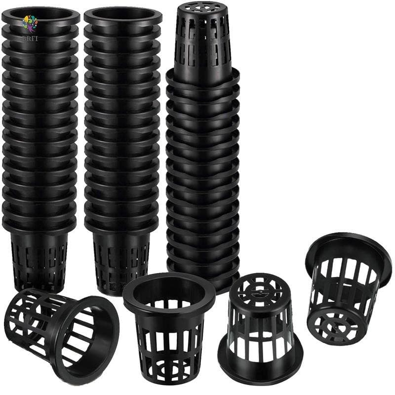 100 Pacote De Copos De 1,77 Polegadas De Rede Com Ranhuras Para Plantas De Filtro Labial De Malha Larga Cesta De Balde Orquídeas Hidropônicas Aquaponics