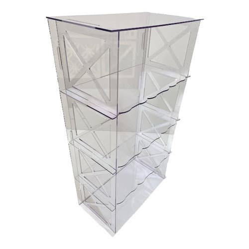 Armário Transparente Em Acrílico Decora Festa 65 Cm 3mm