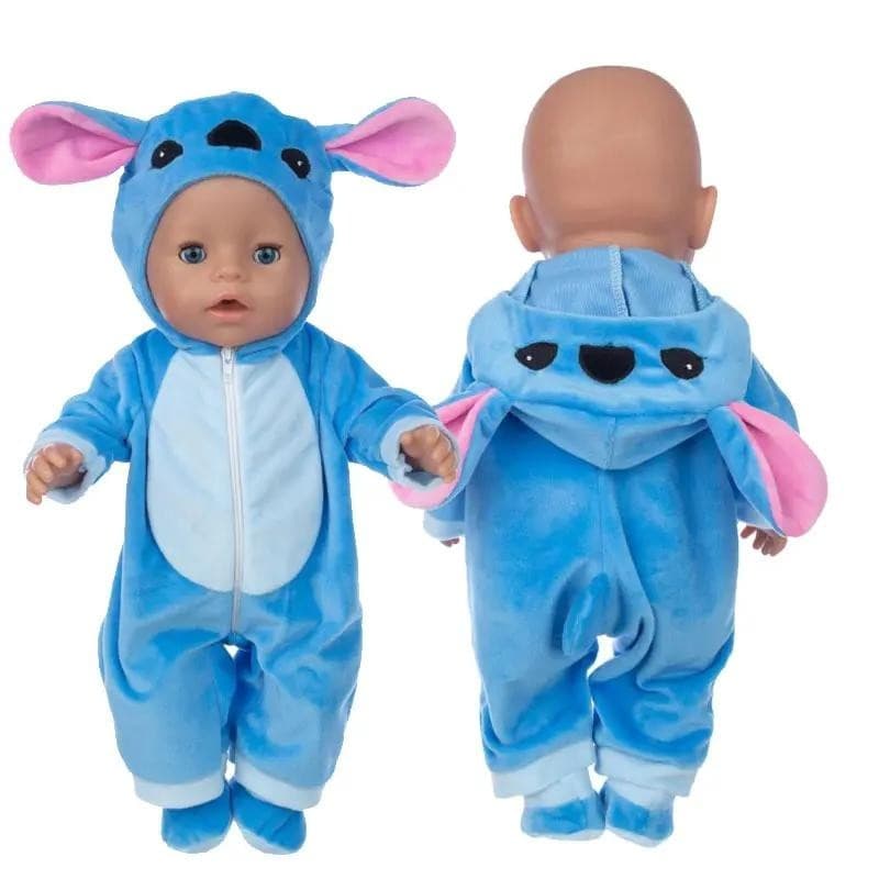 Novos Macacões De Pelúcia De Inverno Para Bonecas De 43cm Bebês Nascidos De 17 Polegadas Roupas E Acessórios Unicórnio