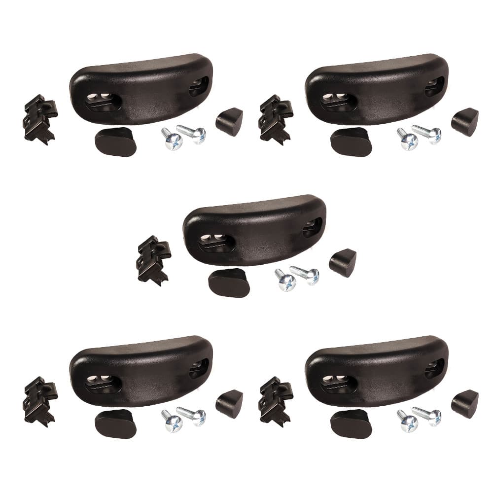 KIT 5 Canoa para Fixação de Encosto Comum Preto Frisokar