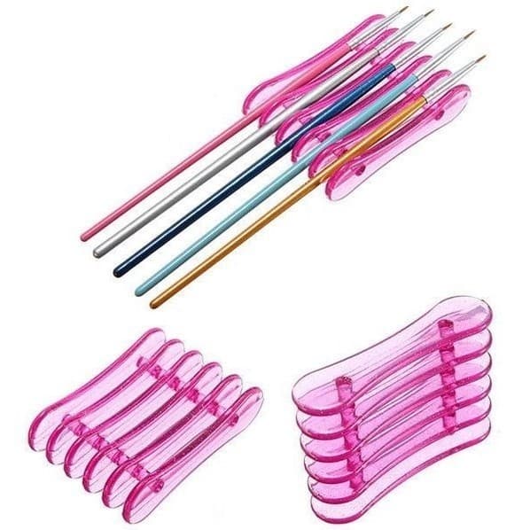Grade Pincéis Unhas Porta Aces e Suporte para Pincel Acrigel (S16)