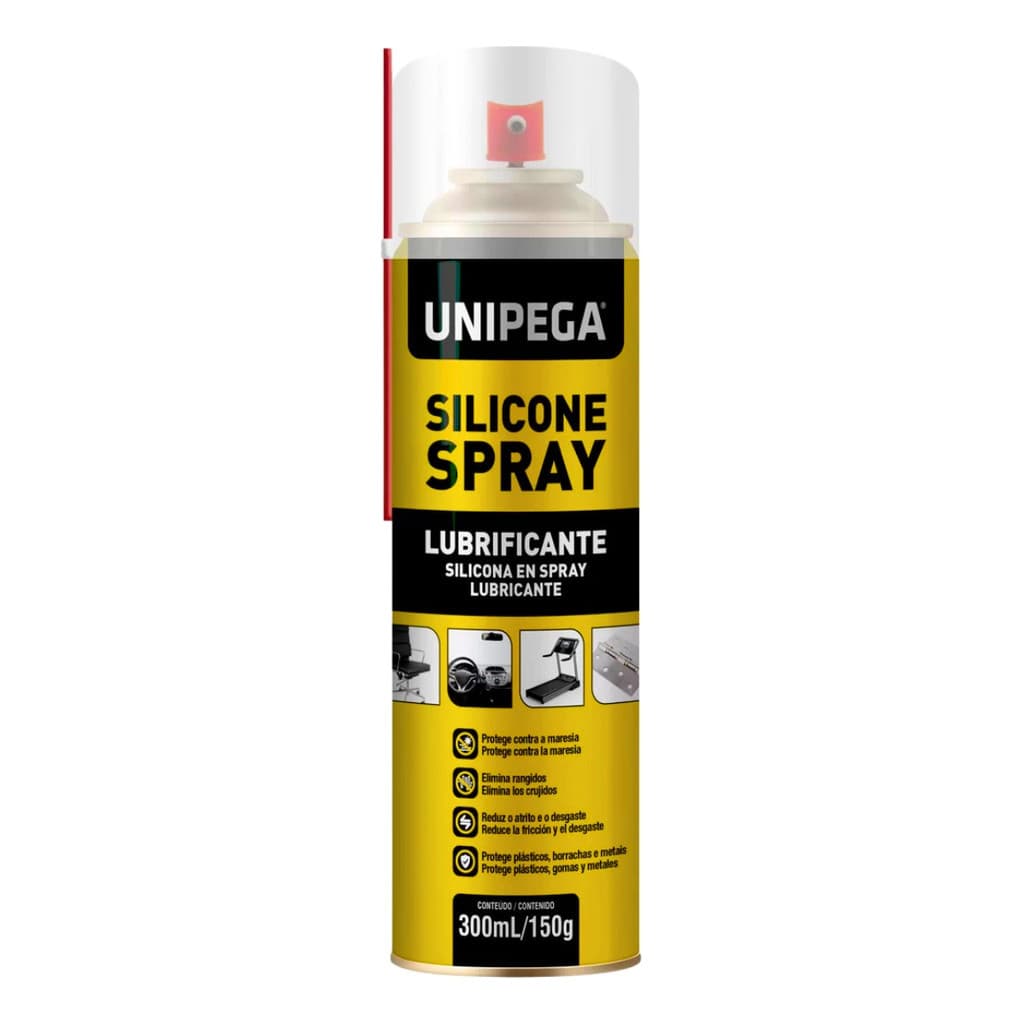 Silicone Spray Lubrificante 300ml Brilho Couro Esteira Carro