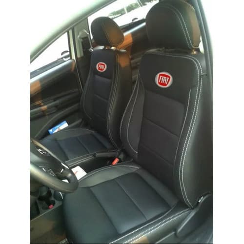 Jogo Capas De Banco 100% Couro Fiat Palio Elx 2008-2012