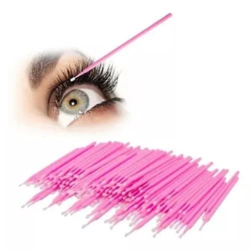 Microblush Aplicador Cotonete Limpeza Rosa Transparente C/50