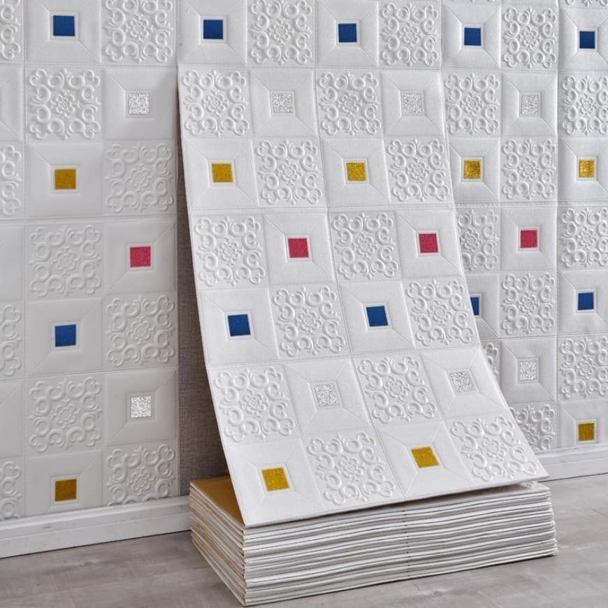 Decoração Perfeita Papel De Parede Autoadesivo3dtridimensional Adesivos Fundo De TV Saco Macio Renovação De Casa De Teto
