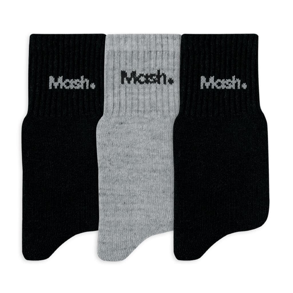 Kit 3 pares Meia Cano Curto Mash Algodao Esportiva