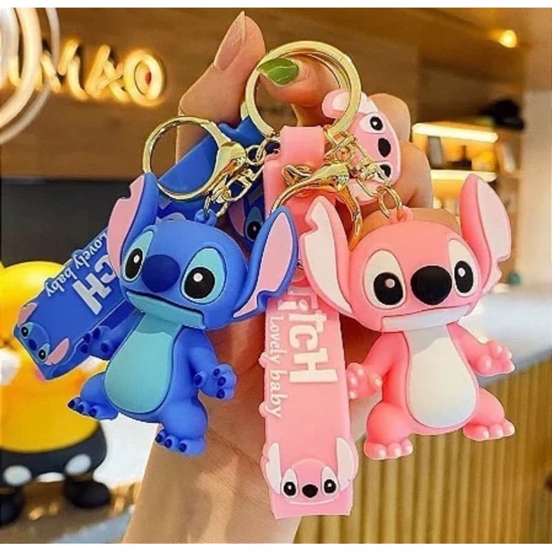 Chaveiro Stitch Fofo Chaveiro 3D kit Grande Emborrachado Colecionavel Bolsas | Mochilas | Chaveiro Fofo kit kti