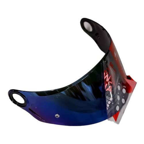Viseira Capacete Ls2 Ff358 Azul Iridium Com Pino Pinlock Original