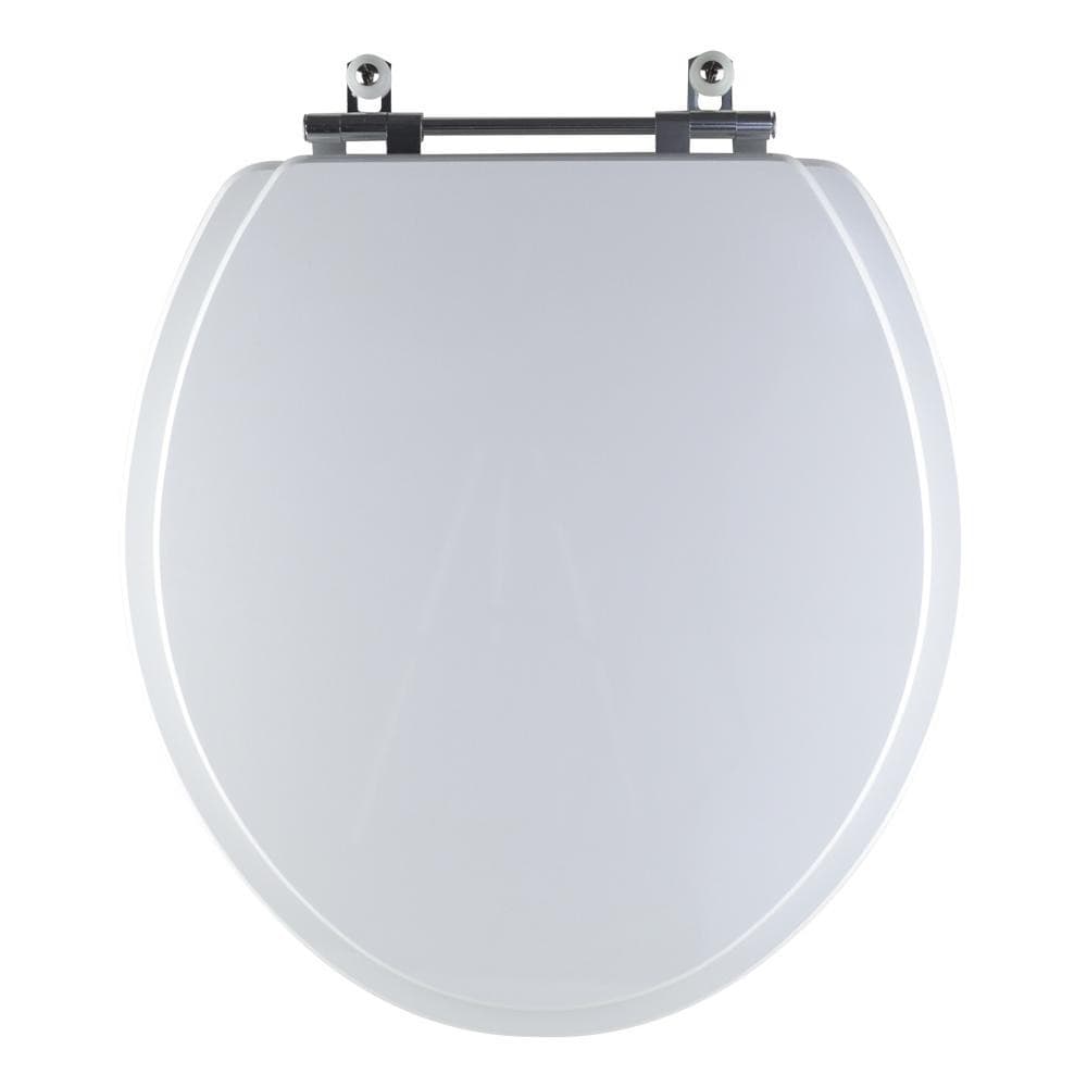 Tampa Vaso Sanitário Madeira Laqueada Oval Convencional Universal Branco para bacia Todas as Marcas