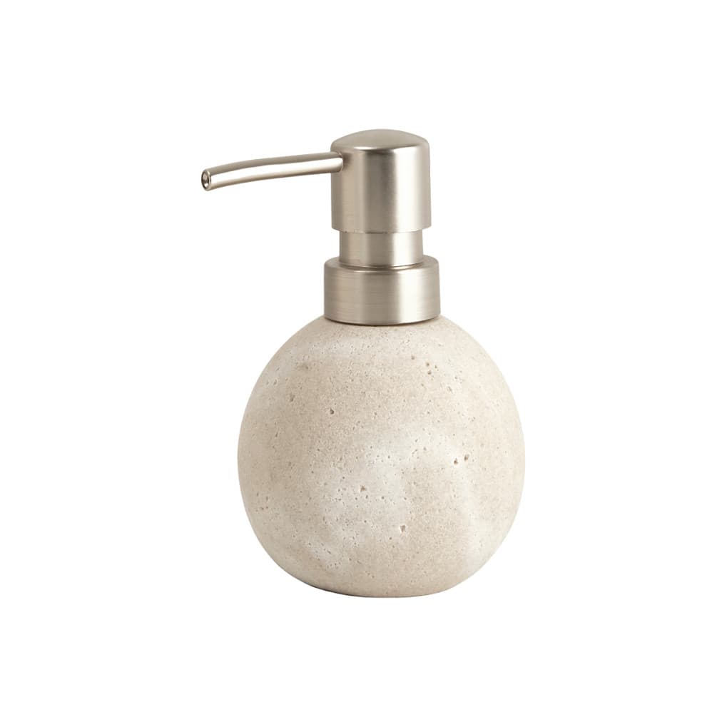 Dispenser Porta Sabonete Detergente Líquido Álcool Gel Creme Multiuso Rústico Bege Poliresina 200ml
