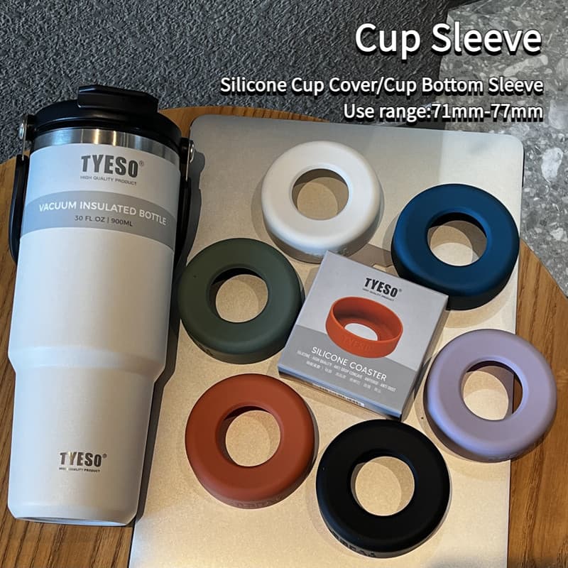 Tyeso Porta-Copos De Silicone Antideslizante Padrão Tampa Inferior Termostática Adequada Para 200ml-1200ml