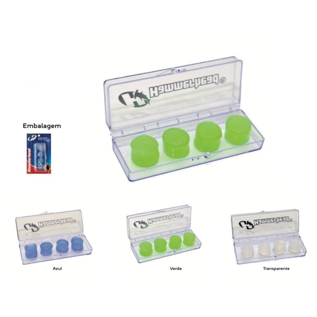 Protetor Tampão De Ouvido Auricular Moldável Silicone 4 Peças Hammerhead