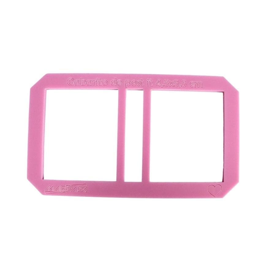 Gabarito Para Post It Rosa Em Acrilico Marpax
