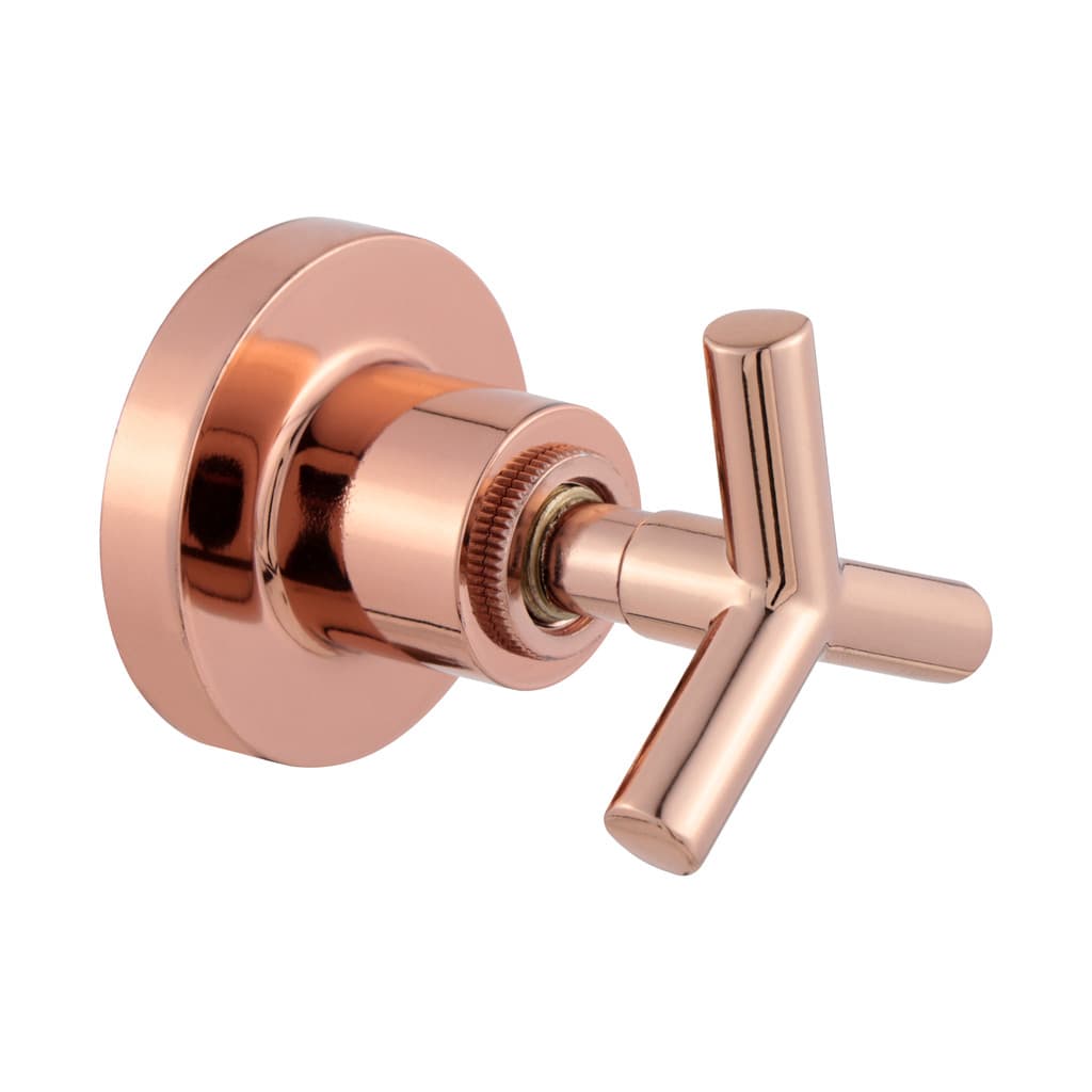 Acabamento Para Registro Chuveiro Banheiro Trizeta Rose Gold Brilhante Padrão Deca 1/2" - 3/4" ou 1"