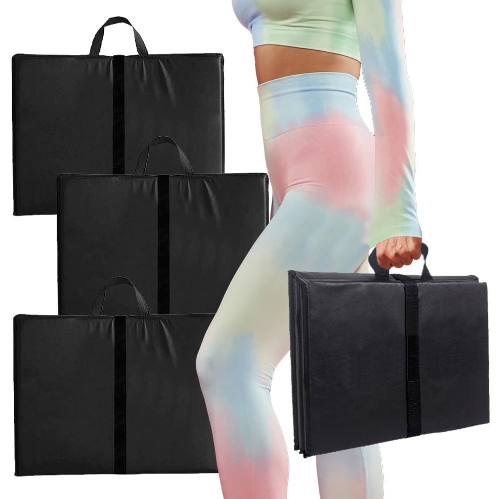 Kit 3 Colchonetes Academia Exercício Dobrável Maleta Ginastica Alta densidade Pilates Espuma Yoga D5
