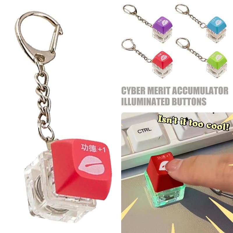 Novo Multifuncional Brilhante Teclado Mecânico Chave Boné Brinquedo Chaveiro Dedo Descompressão LED Luz Brinquedos Alívi