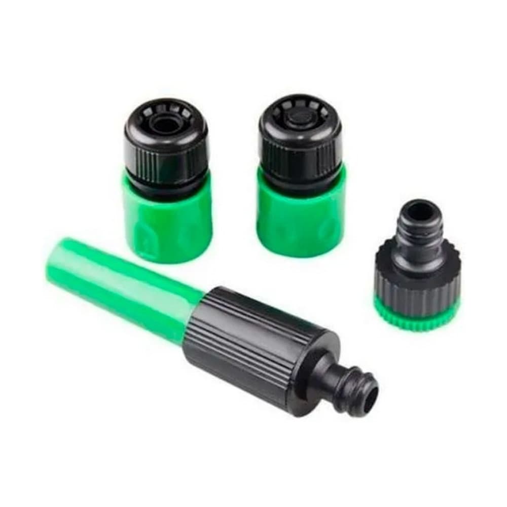 Esguicho para mangueira conector com 4 peças jato reto