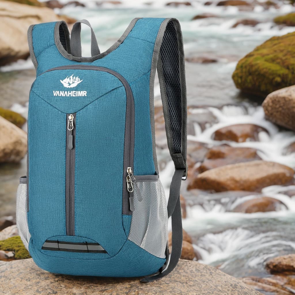 Mochila Esportiva Ciclismo Homens à prova d'água Lazer Acampamento Leve 16L Mini Bolsa BlackBanana