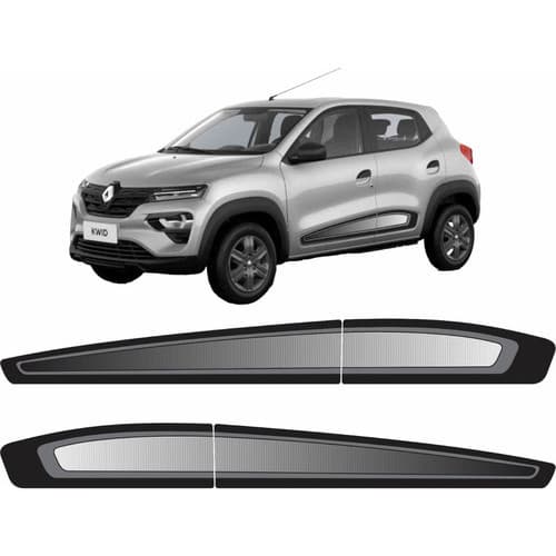 Adesivo Renault Kwid Faixa Lateral Intense 2017/2020 Branco
