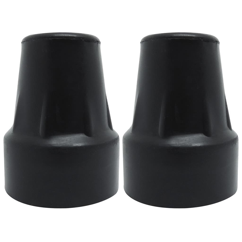 2 Ponteira Pé de Borracha 7/8 para Andador Bengala Muleta Preto