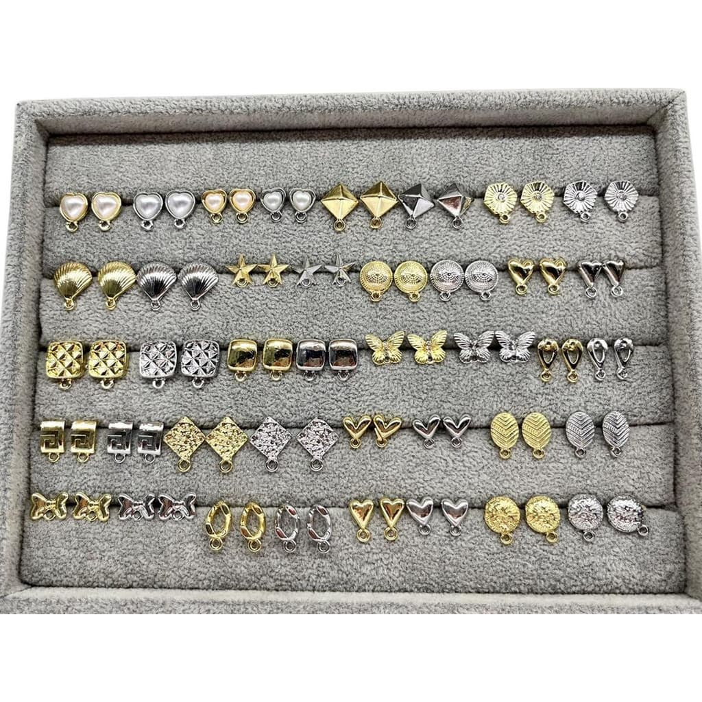 Base Brinco C/ Tarracha-prata/dourado - 50 Peças-60 Estilos