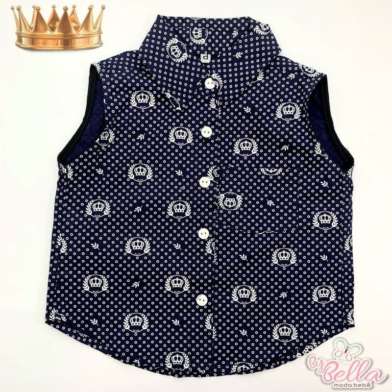 CAMISA DE BOTÃO INFANTIL BEBÊ MENINO PRÍNCIPE