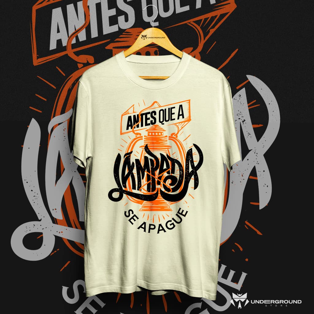Camiseta Masculina "Antes Que A Lampada se Apague" Moda Evangélica Camisa 100% Algodão