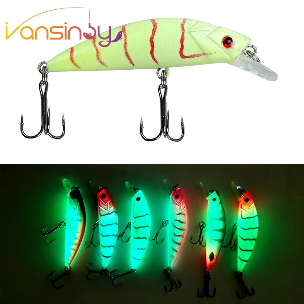 1 Peça Isca De Pesca 5.5 Cm/6g Afundando Minnow Artificial Dura Olhos 3D Equipamento