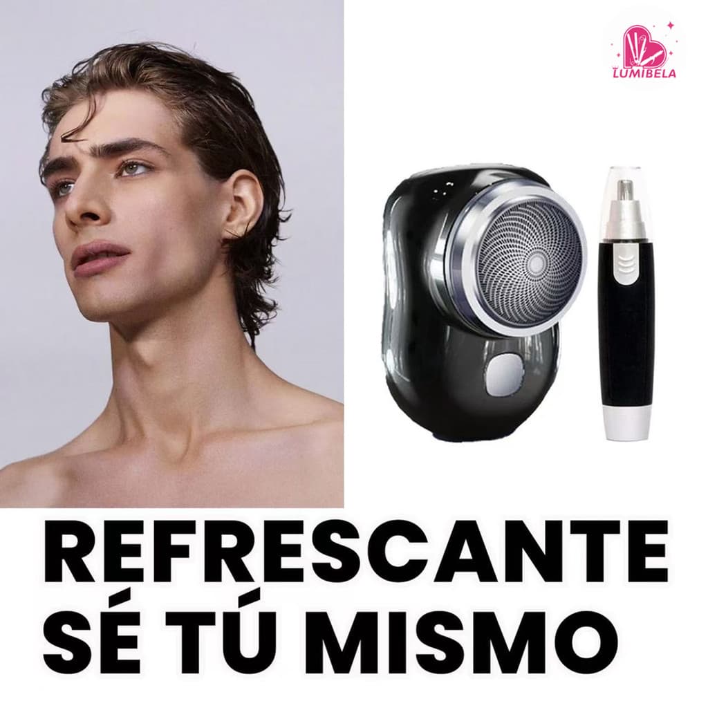 Kit Mini Barbeador EléTrico PortáTil À Prova D'áGua TIPO-C Aparador De Barba De Bolso Promoção