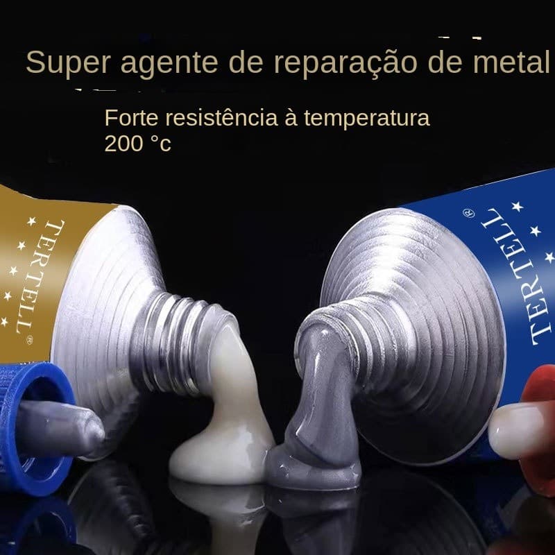 Cola Mágica de Reparo Tipo Quick-Drying AB Adesivo de Ferro Fundido Metálico, Cola de Solda a Frio, Pode Substituir Soldagem
