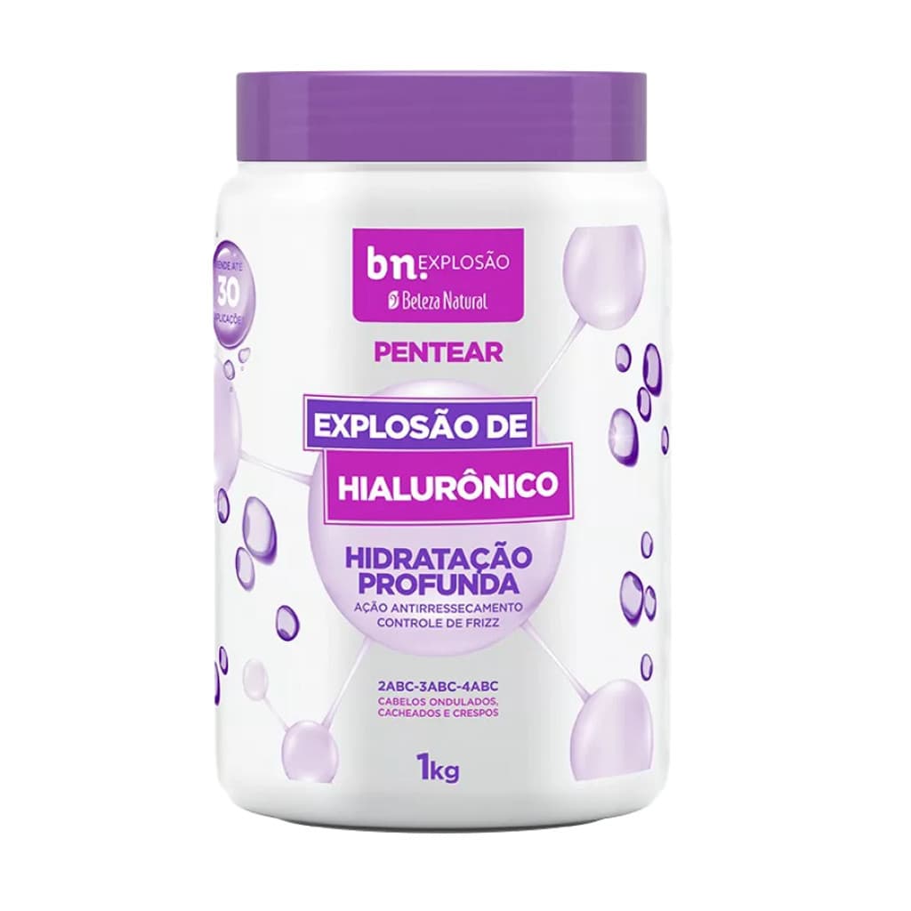 Creme De Pentear Beleza Natural 1kg Explosão De Hialurônico