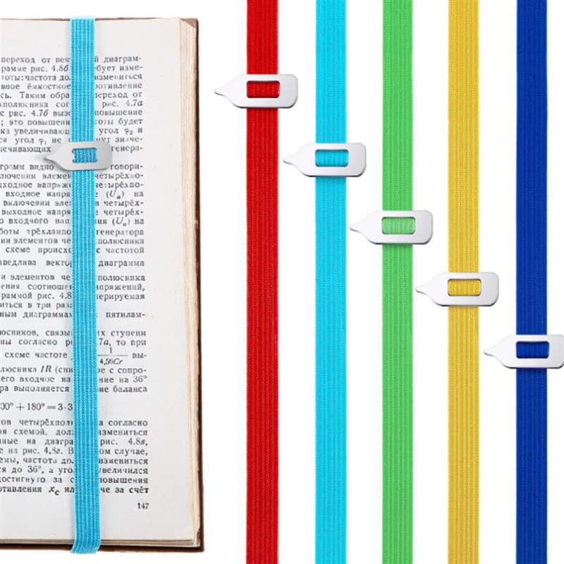 Bookmarks Marcadores Elásticos Bookmark Perfeito Para Qualquer Livro Marcador Retráctil Flexível De Aginação De Corda Clip