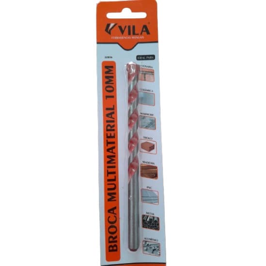 BROCA MULTIMATERIAL 10MM BLISTER VILA -