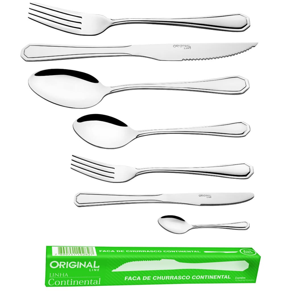Jogo Garfo Faca Colher  Inox  84 Pecas Restaurante Bufffet