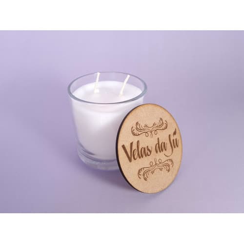 Vela Aromática Perfumada De Uva Com Tampa De Madeira