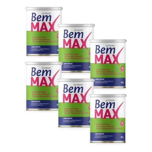 Kit 6 Un Bemmax 25g Proteína Sem Sabor 350g  Prodiet
