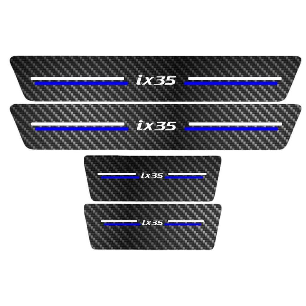 Kit Soleira Protetora Porta Premium Blue Carbono  -  IX35