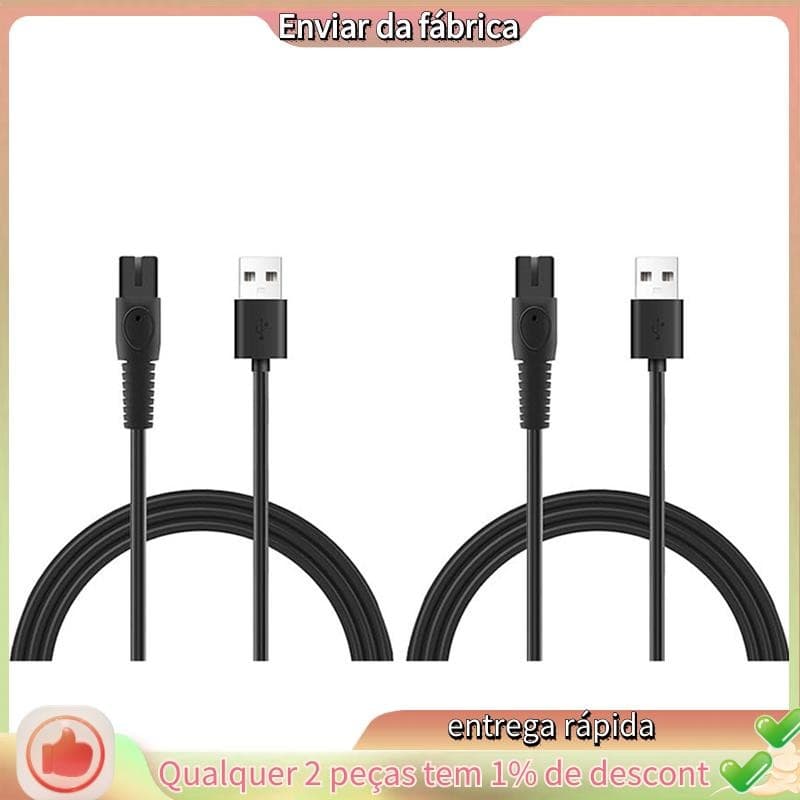 2 Pçs 5V 1A Cabo Carregador De Barbeador USB Para Philips QP2724 QP2834 QP1924 MG9520 Aparador Elétrico