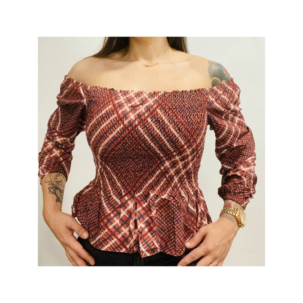 Blusa Feminina Ampla Manga Bufante Em Viscose - ENFIM