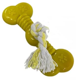 Brinquedo Mordedor Osso Chiclete com CORDA Cães Cachorro Pet P M G Big