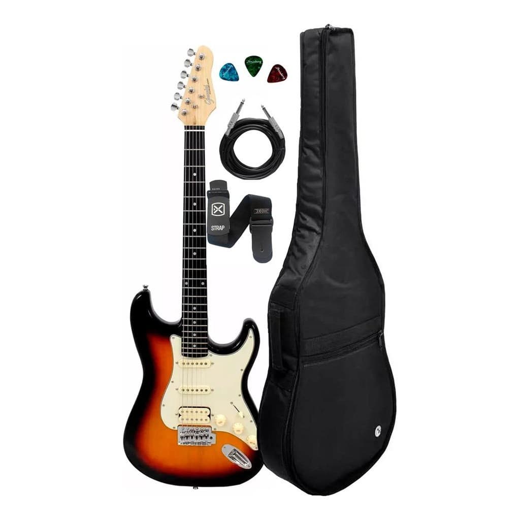Guitarra G101 Sunburst 3ts/mg Capa Luxo Acessorios