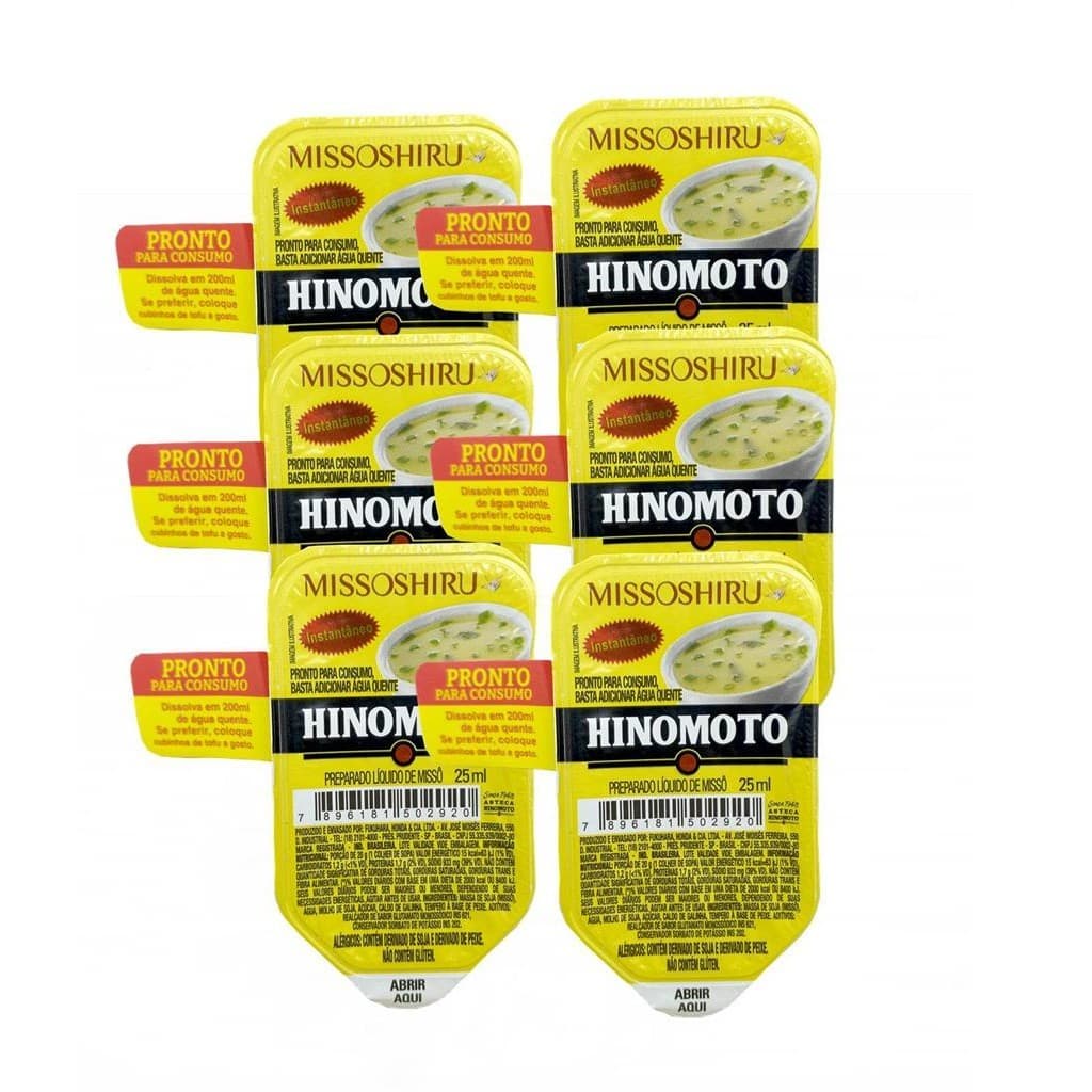 Barco Missoshiru Instantaneo 25ml Hinomoto (Kit com 6)