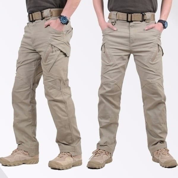 Calça Tática Militar Masculina Multi-Bolsos À Prova D'água Absorção De Suor Para Treino/Workwear