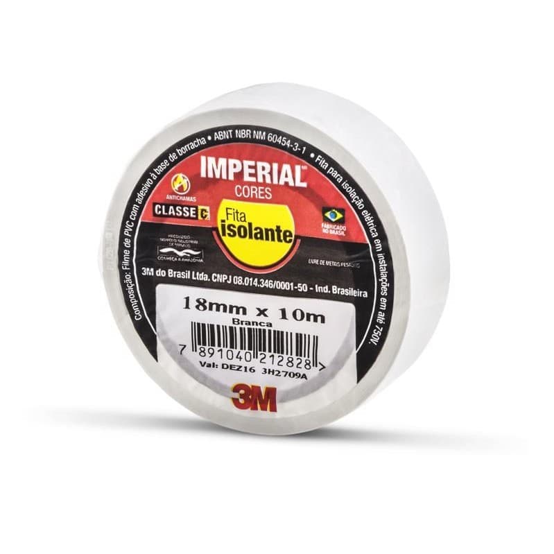 Fita Isolante Imperial BRANCA 3m 18 Mm X 10 Mt- 3 M